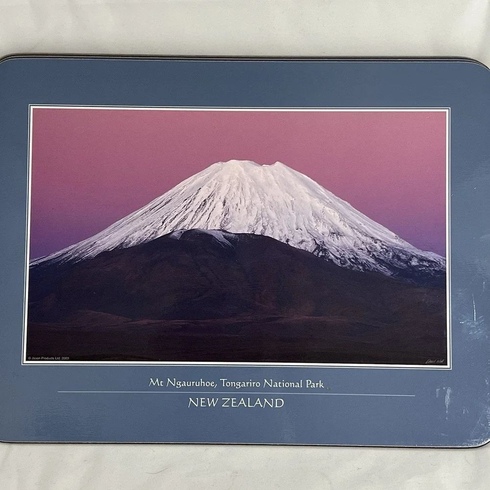 Set‎ of 4 New Zealand Scenic Cork Back Placemats Coronet Peak Ngauruhoe Wanaka
